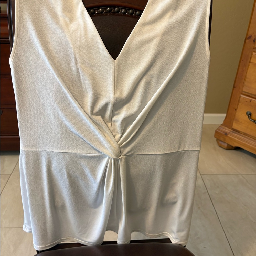 Alfani Cream Twist-Front V-Neck Camisole